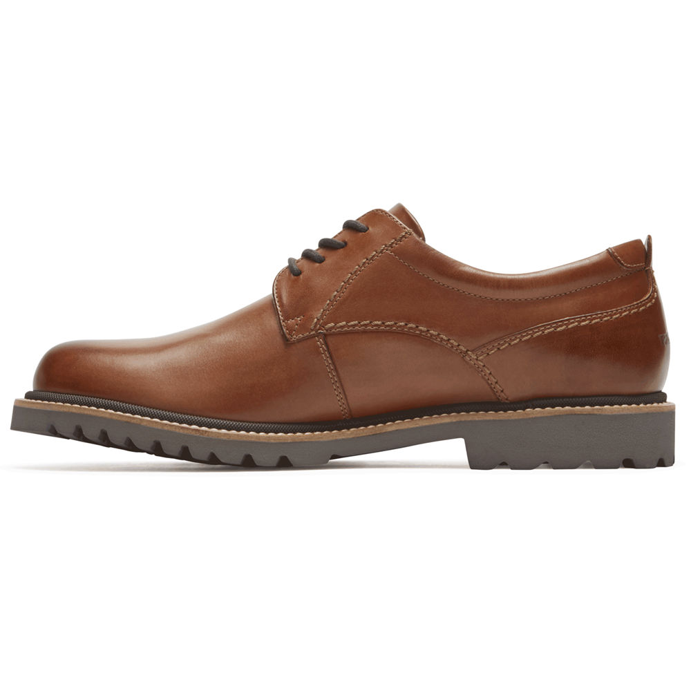 Rockport Singapore Mens Oxfords - Marshall Plain Toe Brown - SM4265189